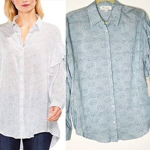TWO BY VINCE CAMUTO long sleeve ruffled shirt. XS